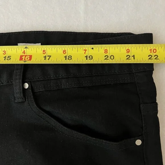 First Row Men's Future Distressed Slim Black Jeans Sz 42x32 Straight Stretch NWT